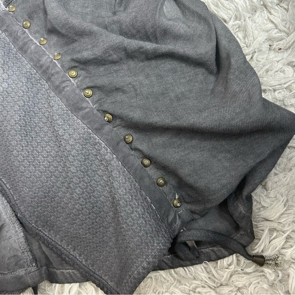 Angels Never Die Gray Graphic Print Long Sleeve Ruched Dress - Picture 9 of 14